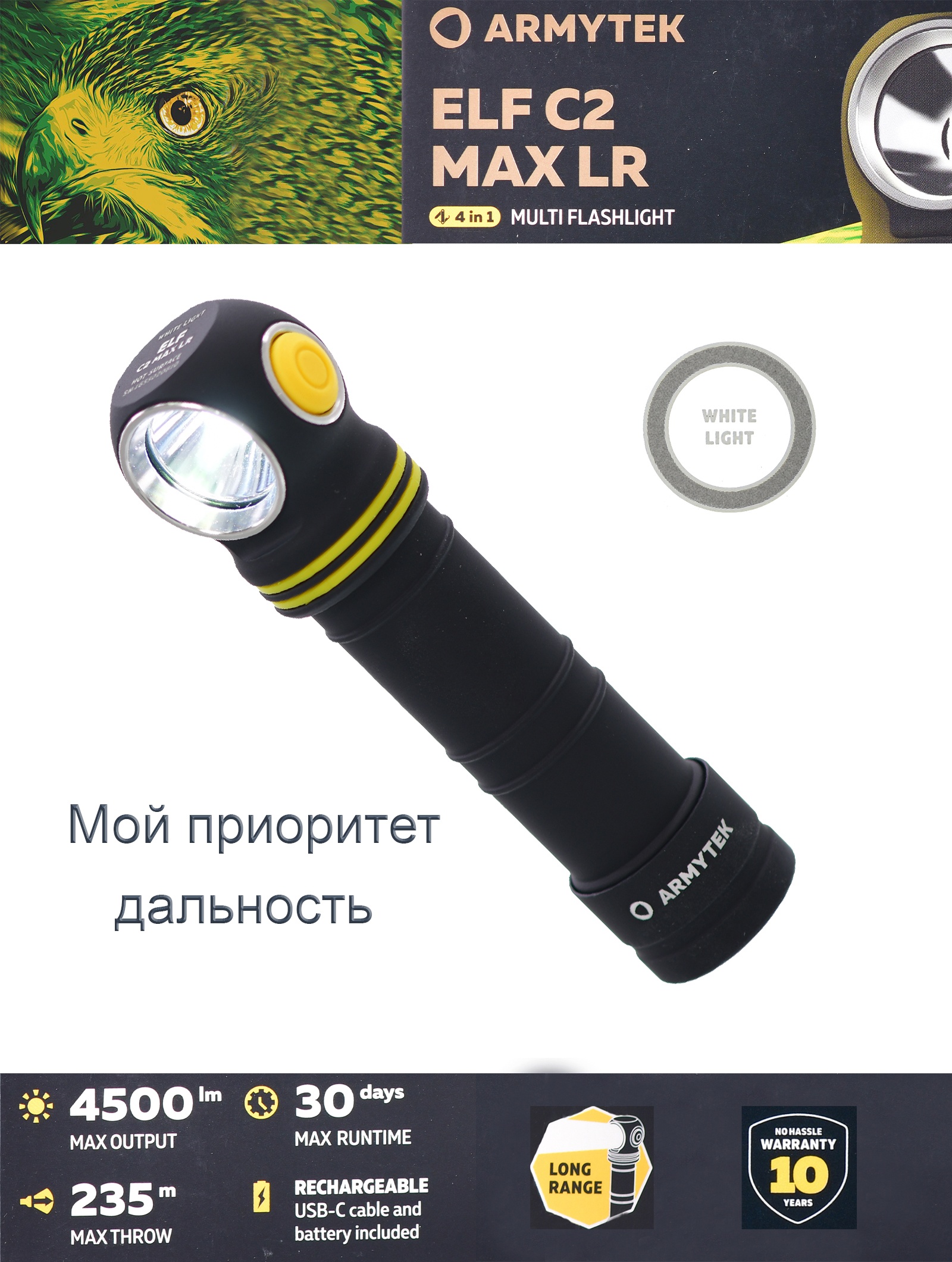 F10702C Elf C2 Max LR USB-C Белый - фото