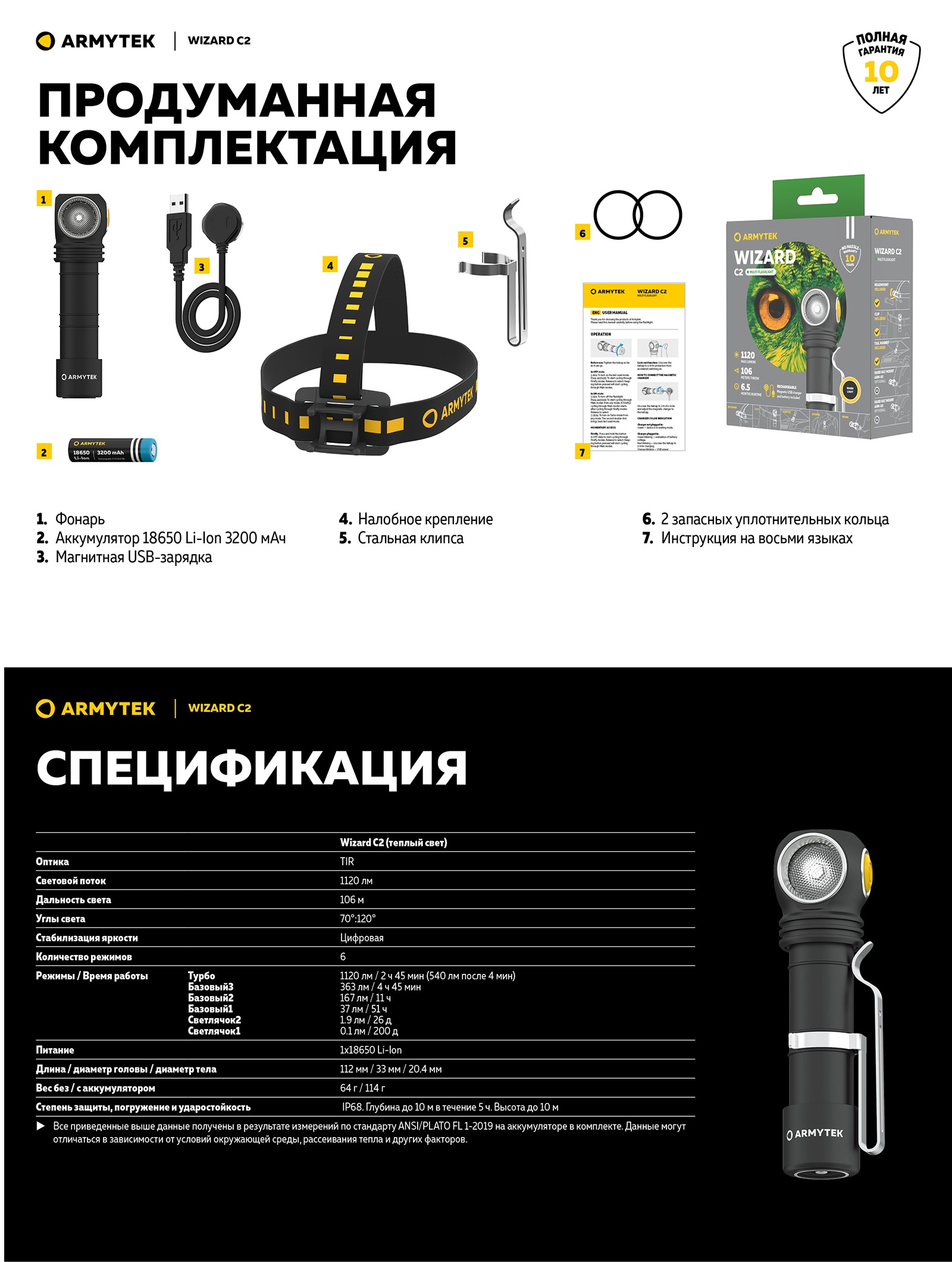 F08901W Wizard C2 Magnet USB Теплый - фото2