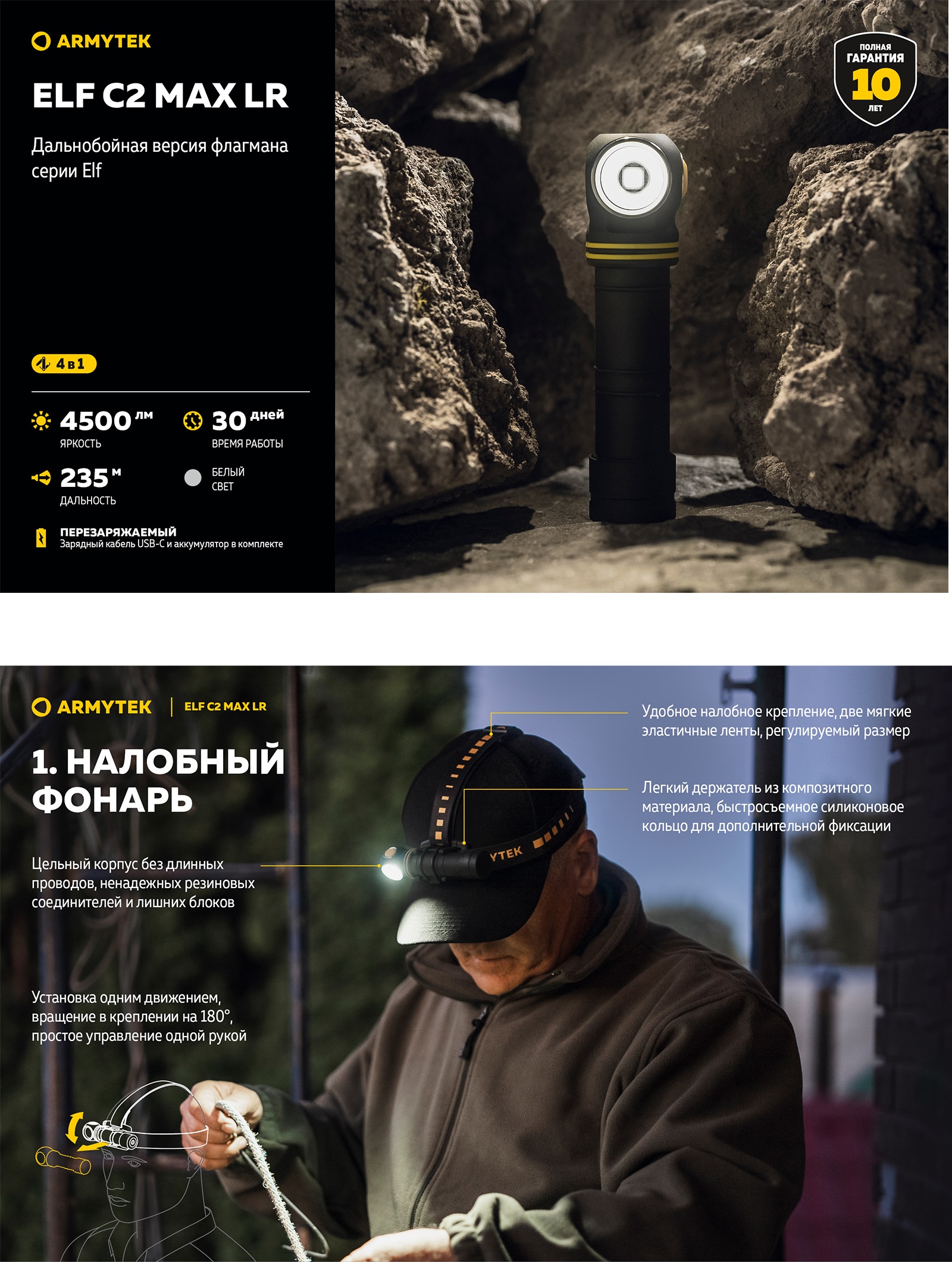 F10702C Elf C2 Max LR USB-C Белый - фото3