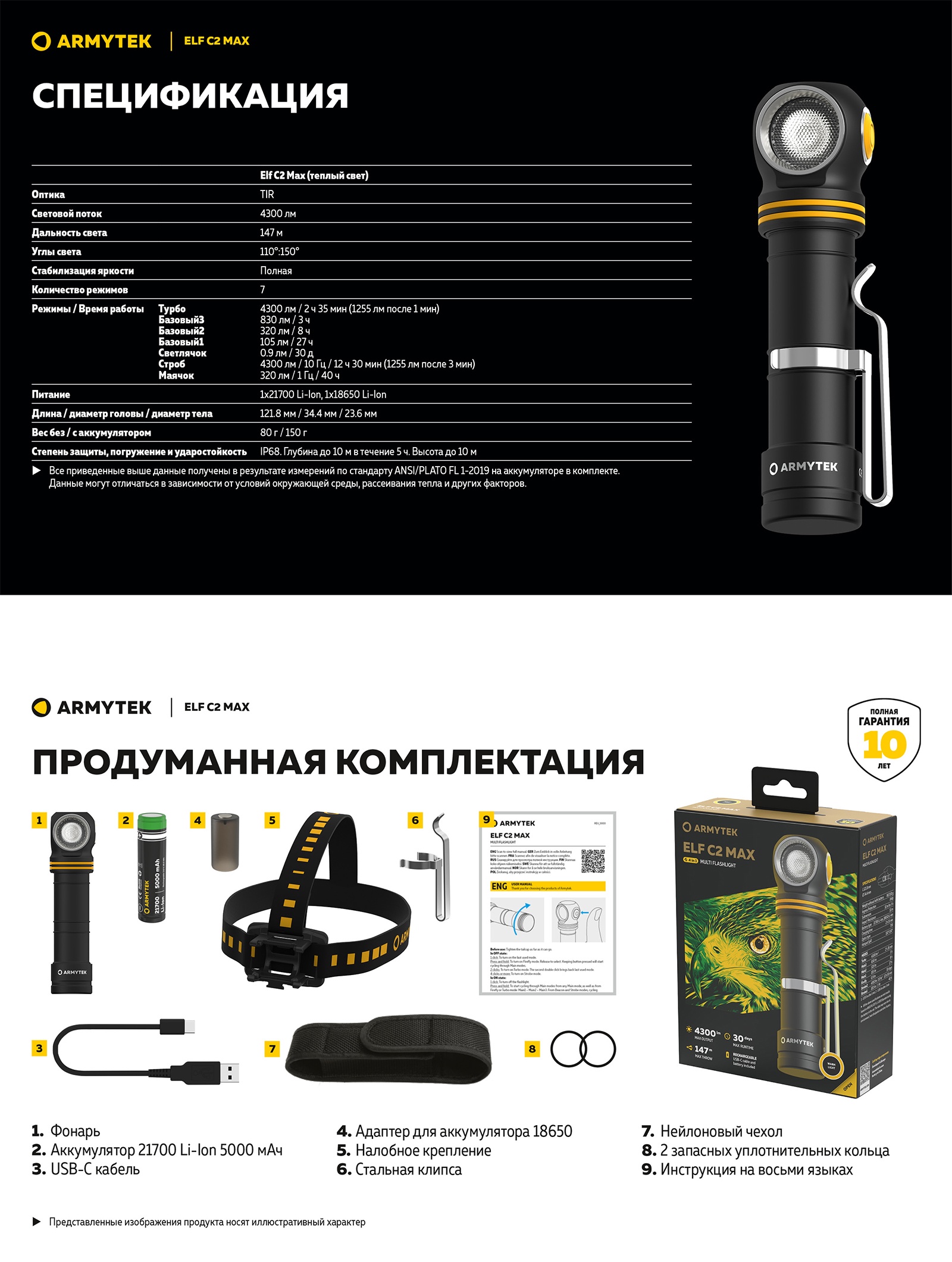 F10701W Elf C2 Max USB-C Теплый - фото2