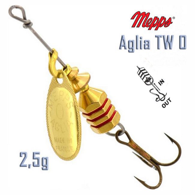 Блесна вращающаяся Mepps Aglia TW 0 Gold