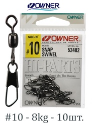 52482-10 Вертлюжок с карабином - фото