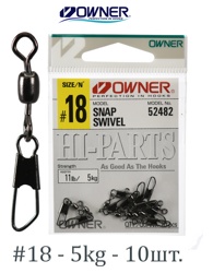 52482-18 Вертлюжок с карабином - фото