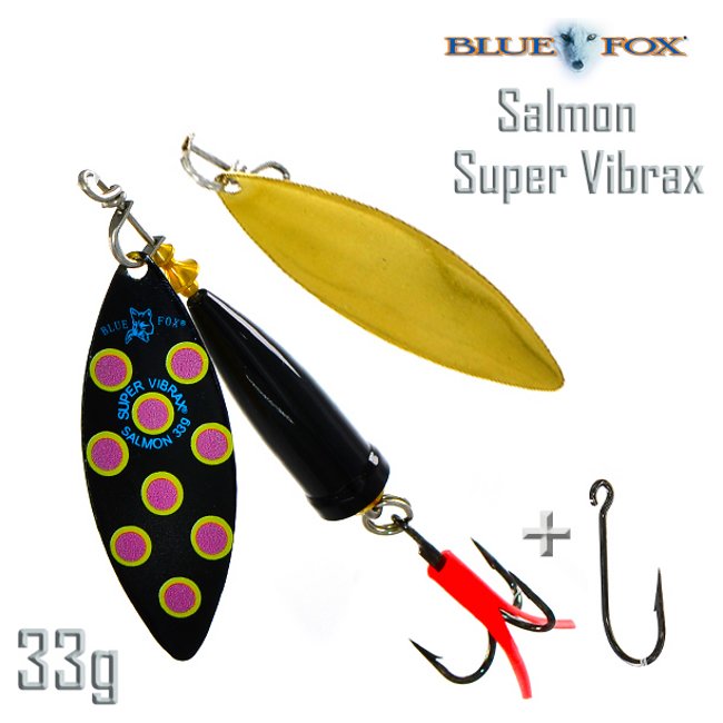 Блесна вращающаяся Blue Fox BFSASV6 BYR Salmon Super Vibrax