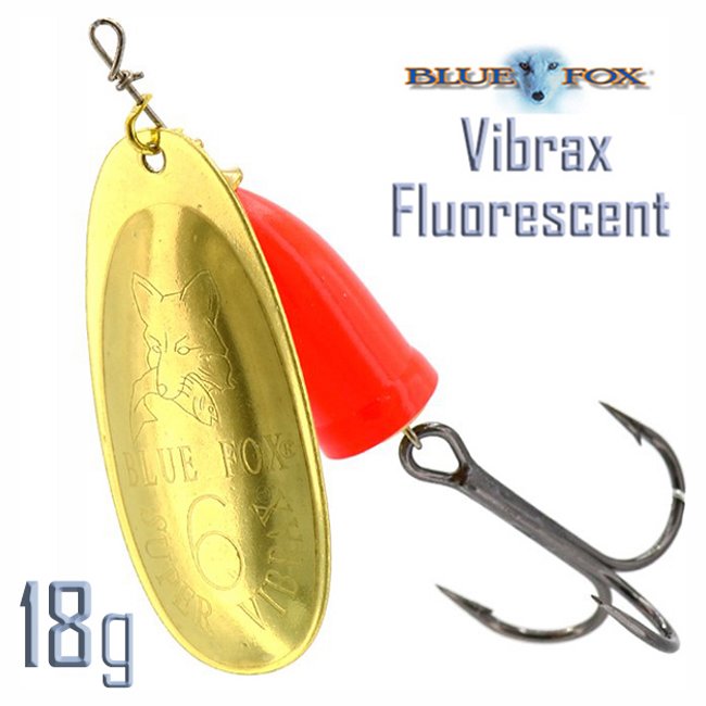 Блесна вращающаяся Blue Fox BFF6 GFR Vibrax Fluorescent