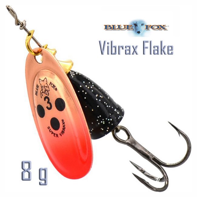 Блесна вращающаяся Blue Fox BFFL3 CRBF Vibrax Flake