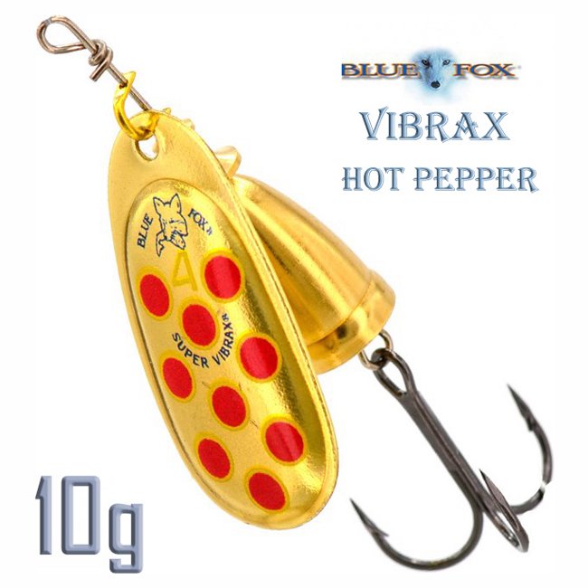 Блесна вращающаяся Blue Fox BFS4 GYR Vibrax Hot Pepper