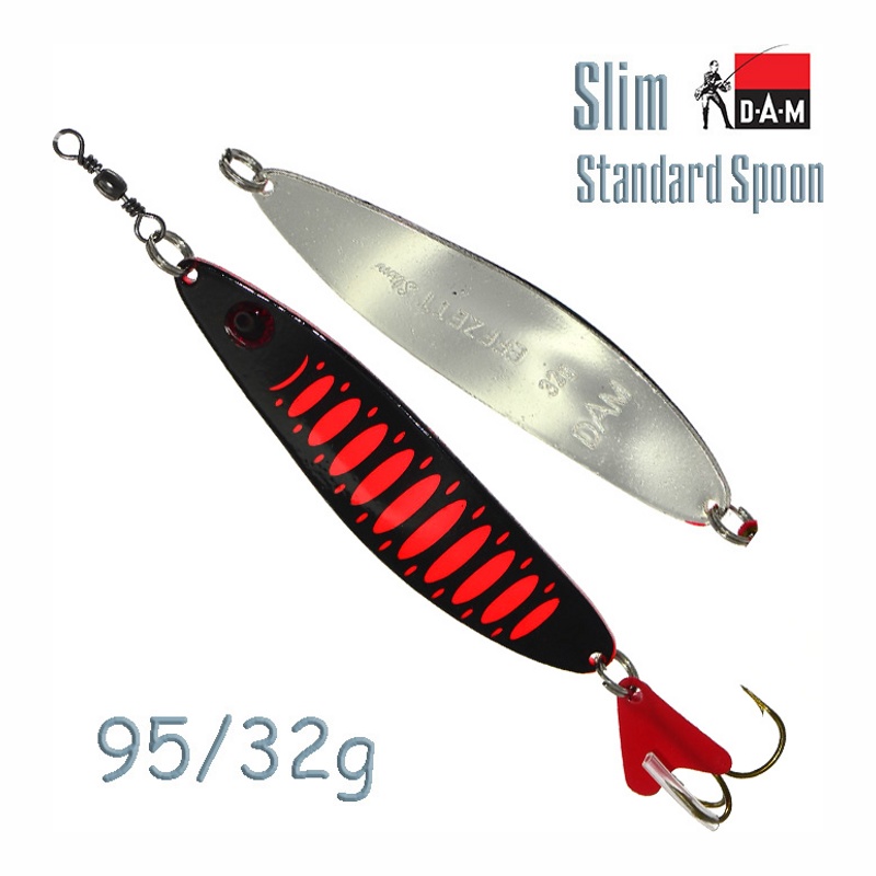 Блесна DAM FZ Slim Standard Spoon 32g Black/Orange UV 70557