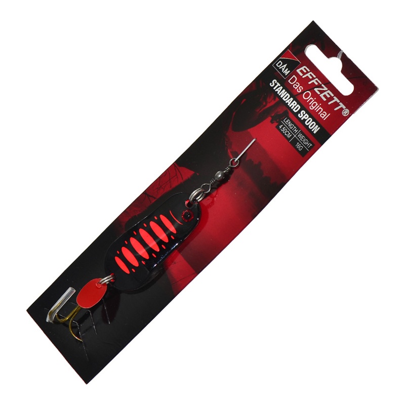 Блесна DAM FZ Standard Spoon 16g Fluo Red/Black UV 69596