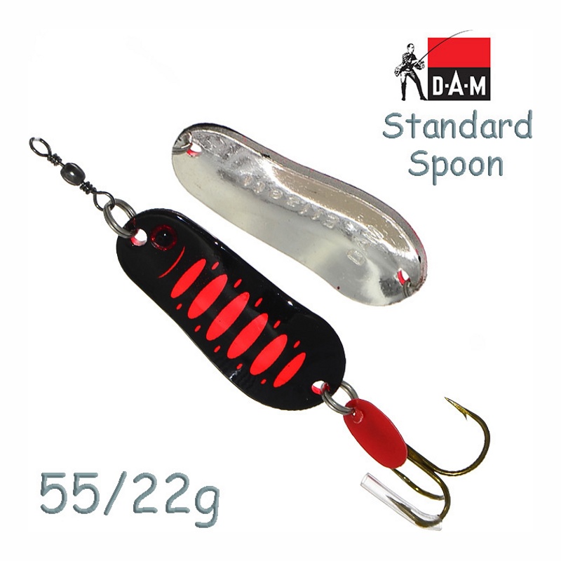 Блесна DAM FZ Standard Spoon 22g Fluo Red/Black UV 69602