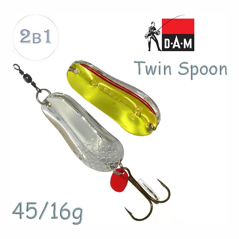 Блесна DAM FZ Twin Spoon 16g Silver/Gold 5018116