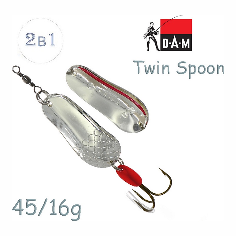 Блесна DAM FZ Twin Spoon 16g Silver/Silver 5018016