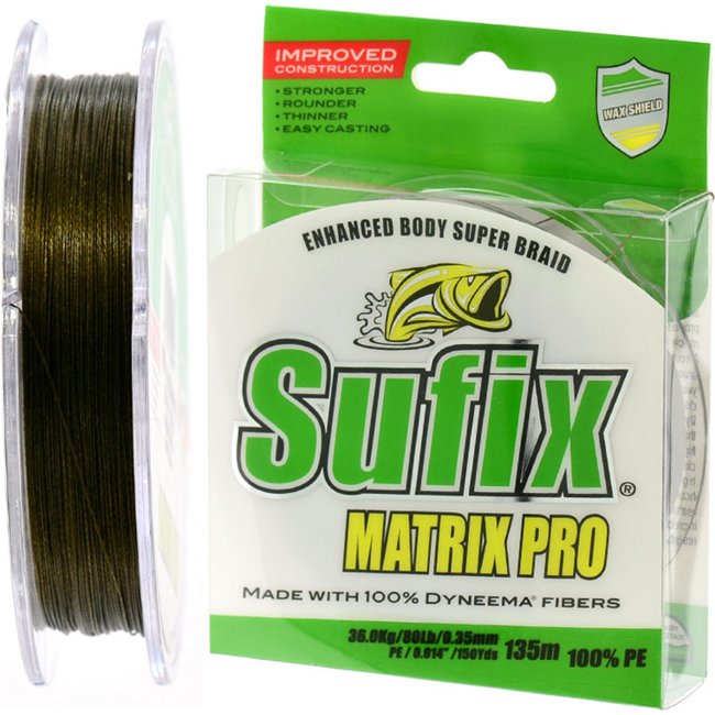 Шнур Sufix Matrix Pro 035-135 зеленый