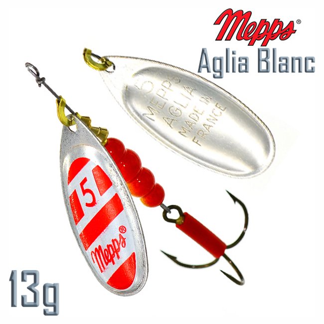 Блесна вращающаяся Mepps Aglia Blanc Rouge 5 S