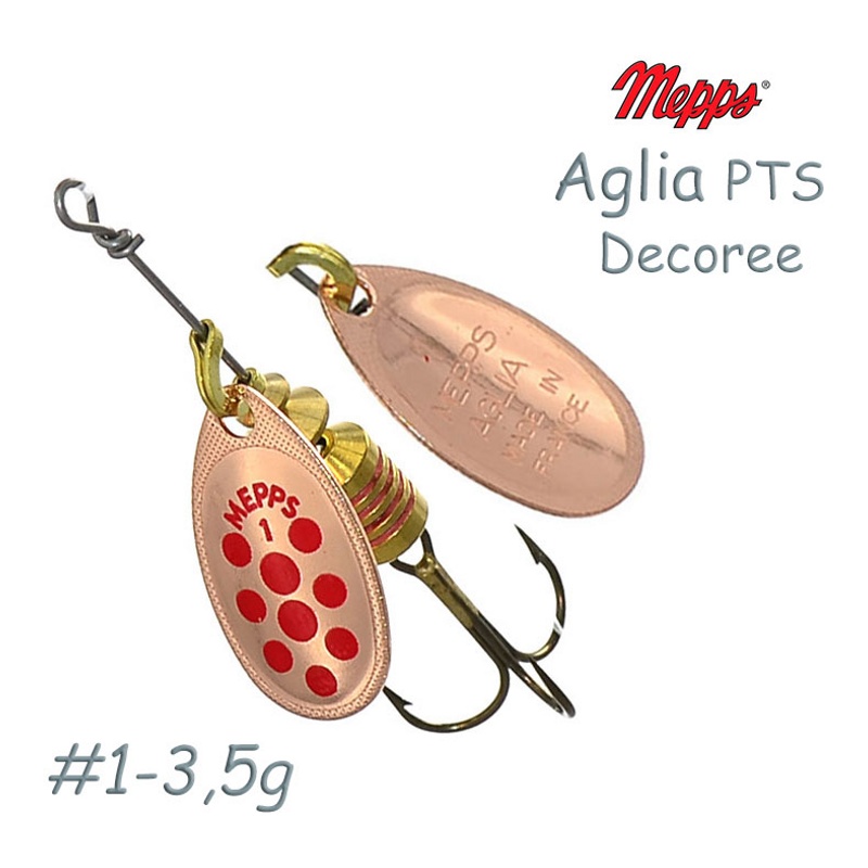 Блесна вращающаяся Mepps Aglia Decoree PTS 1 Copper Red