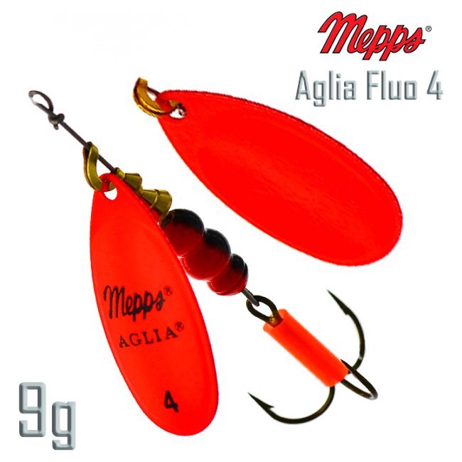 Блесна вращающаяся Mepps Aglia Fluo 4 Red
