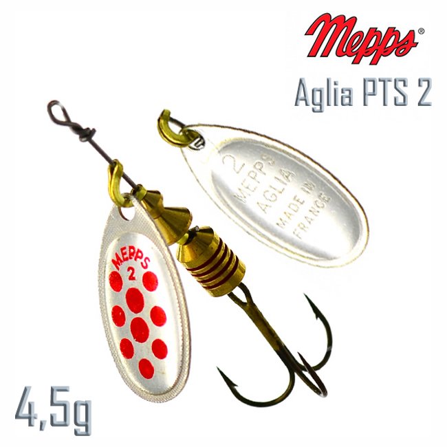 Блесна вращающаяся Mepps Aglia PTS 2 Silver Red