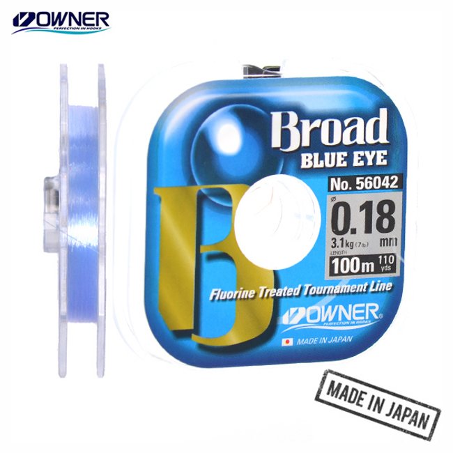 Леска рыболовная Owner Broad Blue Eye 0,18-100m