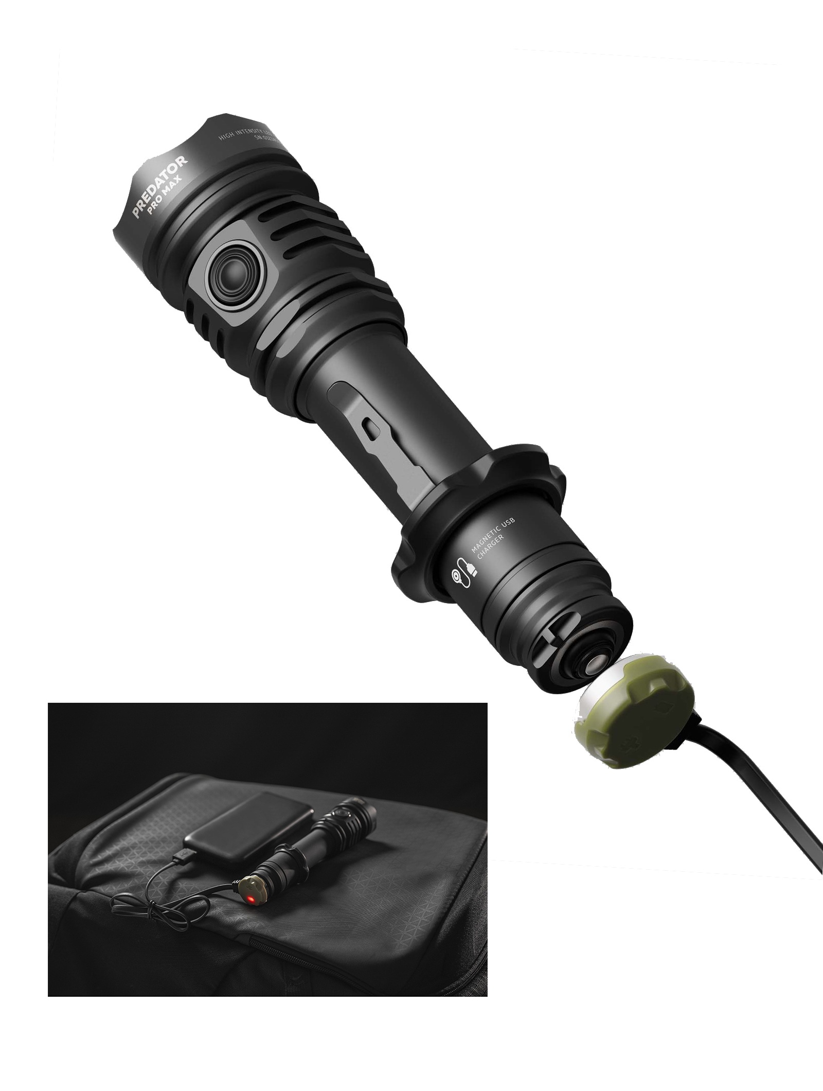 F08201C Predator Pro Max Magnet USB (белый) - фото2