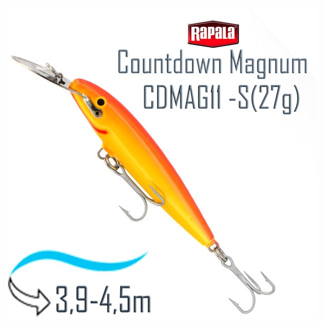 Воблер Rapala CDMAG11 GFR Countdown Magnum