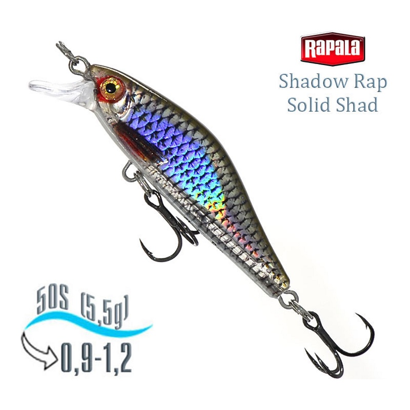 Воблер Rapala SDRSS05 ROL Shadow Rap Solid Shad