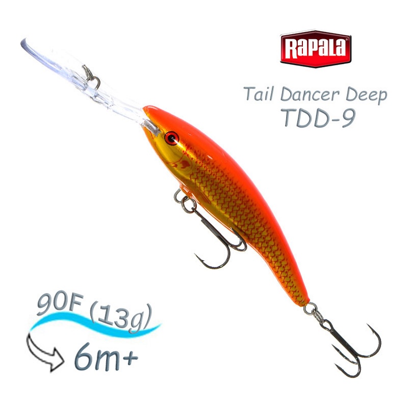 Воблер Rapala TDD09 GF Tail Dancer Deep .