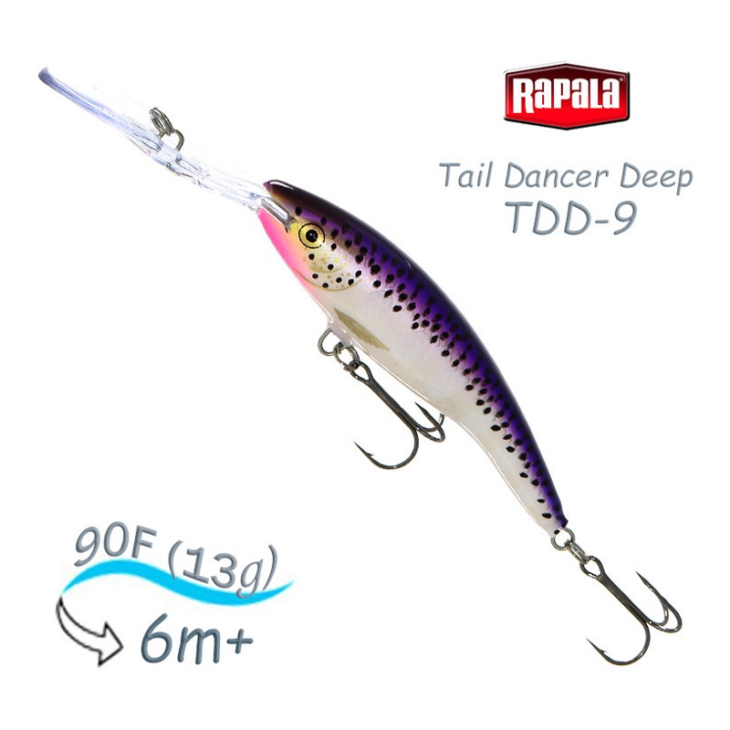 Воблер Rapala TDD09 PD Tail Dancer Deep