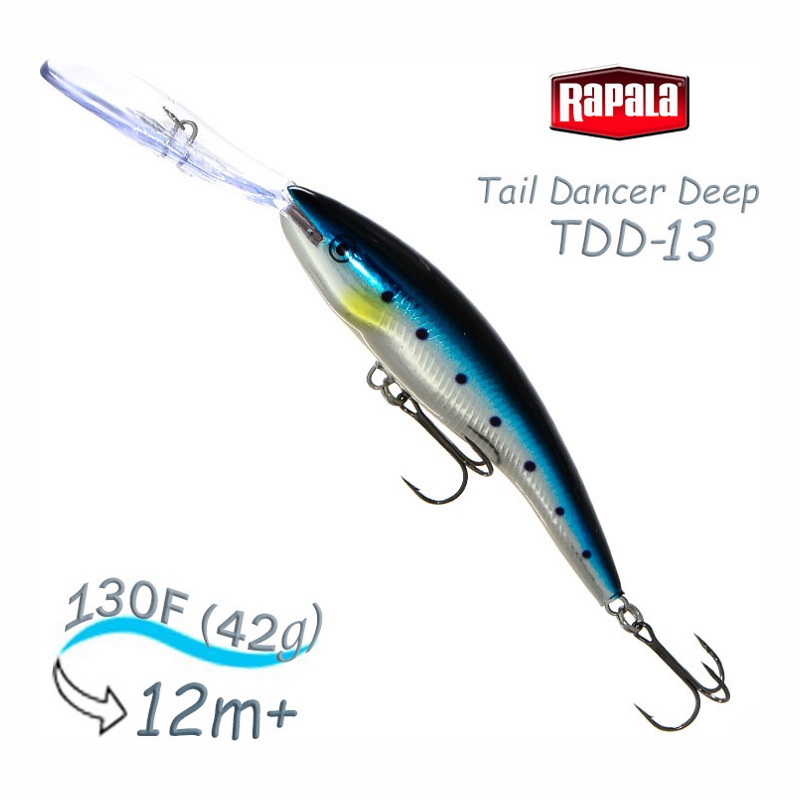 Воблер Rapala TDD13 BSRD Tail Dancer Deep