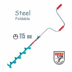 Rapala Ледобур 115 мм Steel Foldable - фото