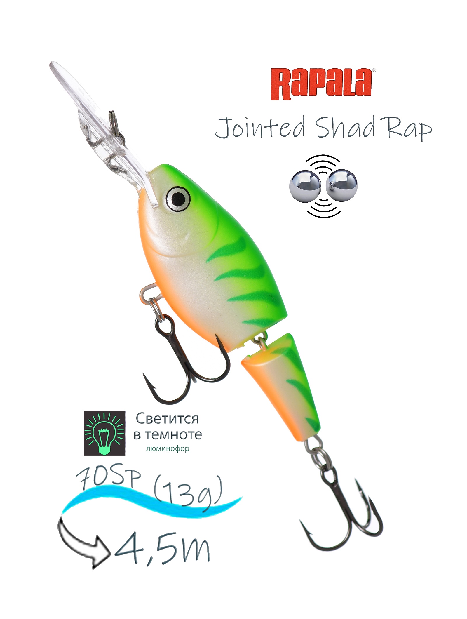 JSR07 GTU Jointed Shad Rap - фото