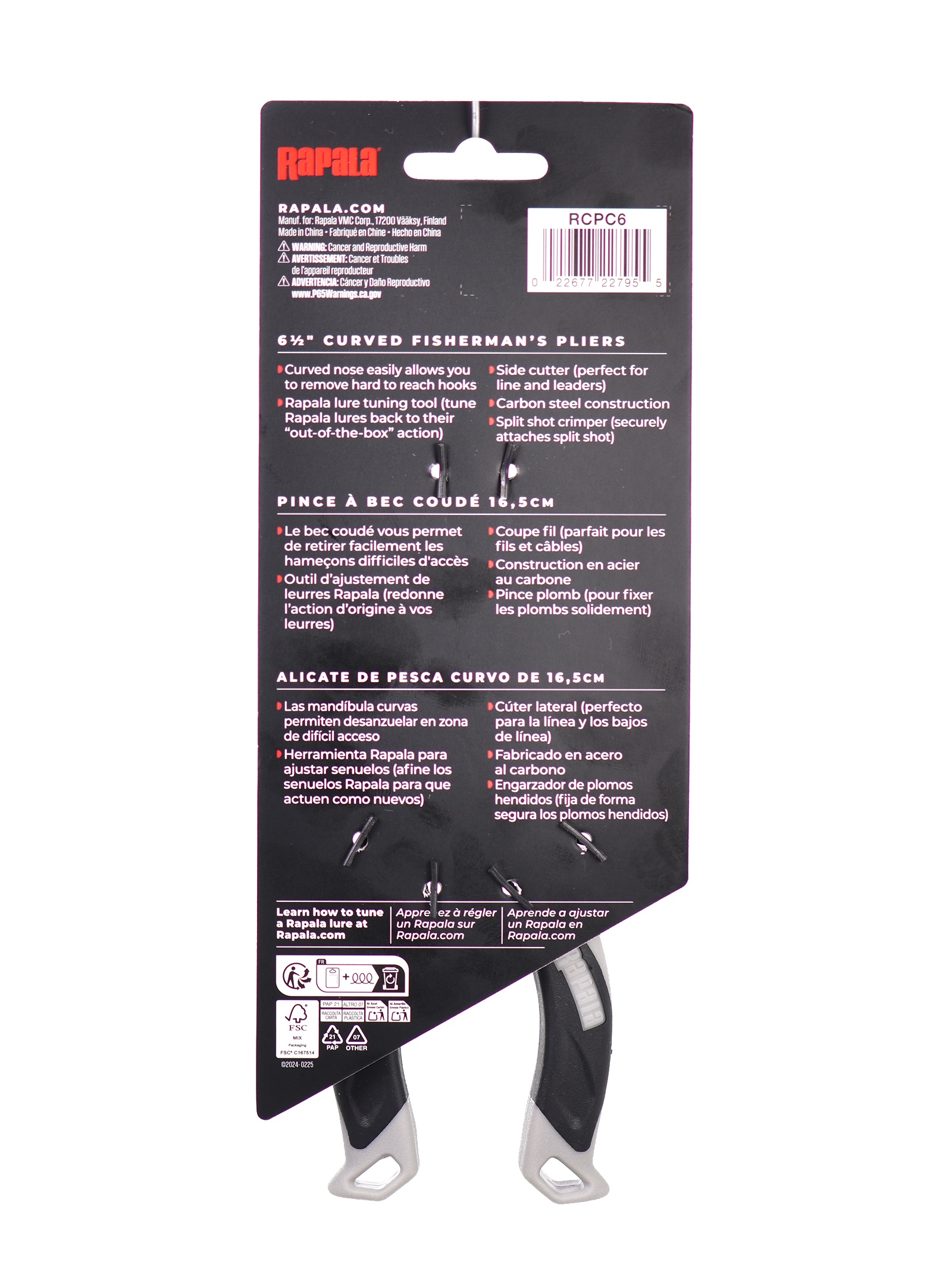 Rapala RCPC6 Профильные плоскогубцы 16,5 см - фото4