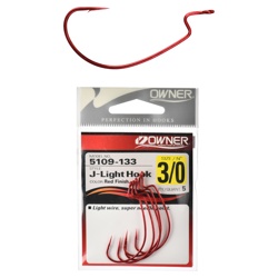 5109R-3/0 J-Light Worm Hook - фото