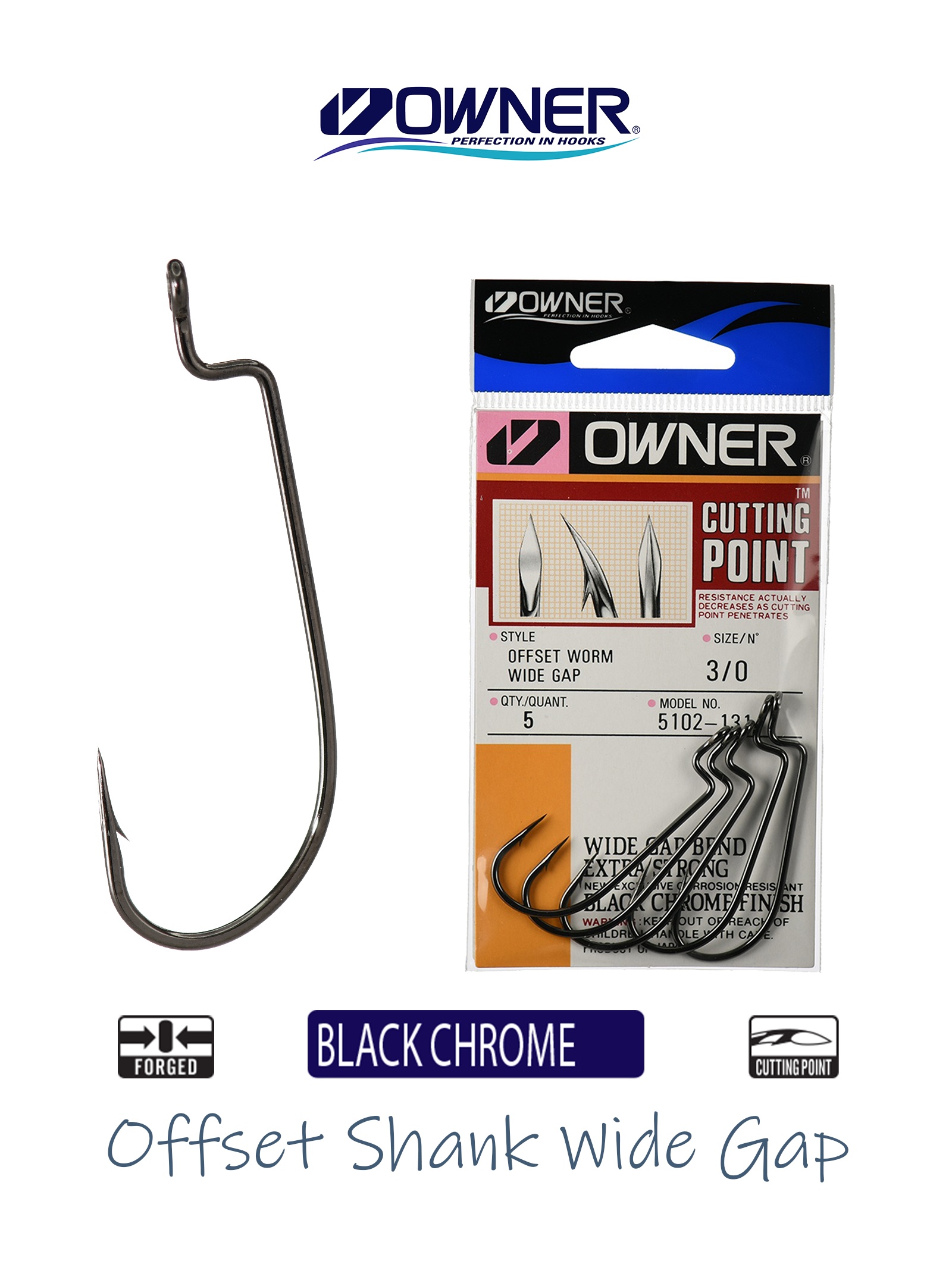 5102-3/0 Offset Shank Wide Gap