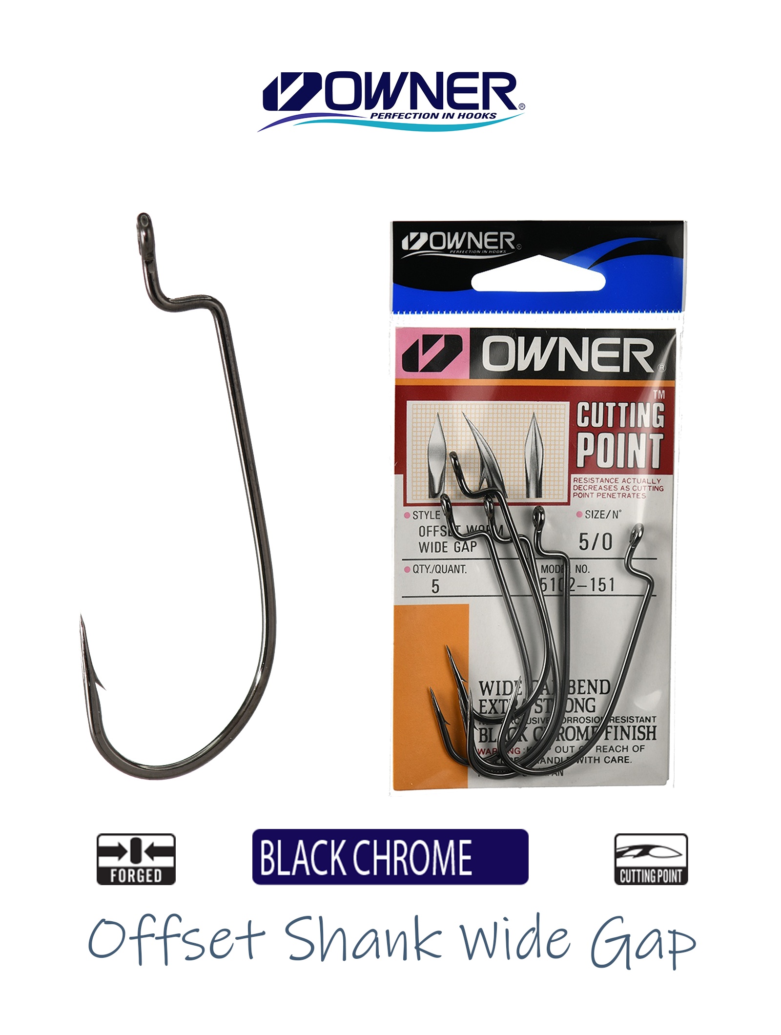5102-5/0 Offset Shank Wide Gap