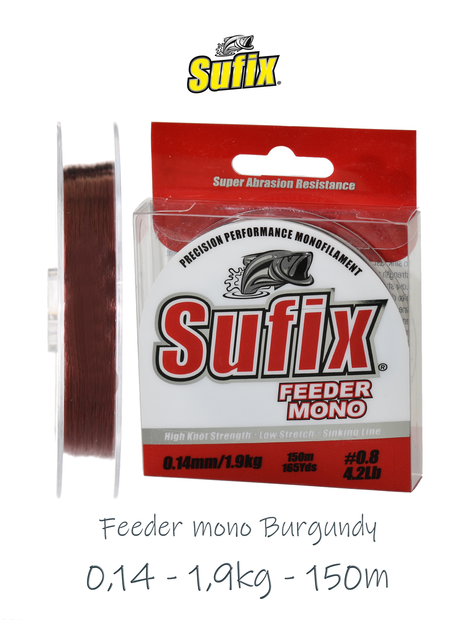 Sufix 0,14*150m Feeder mono Burgundy