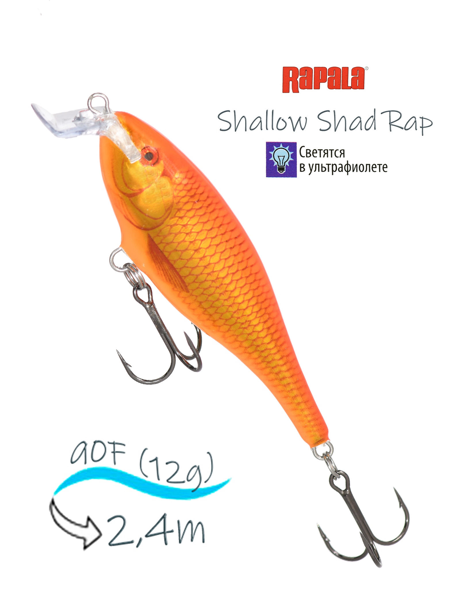 SSR09 GF Shallow Shad Rap - фото