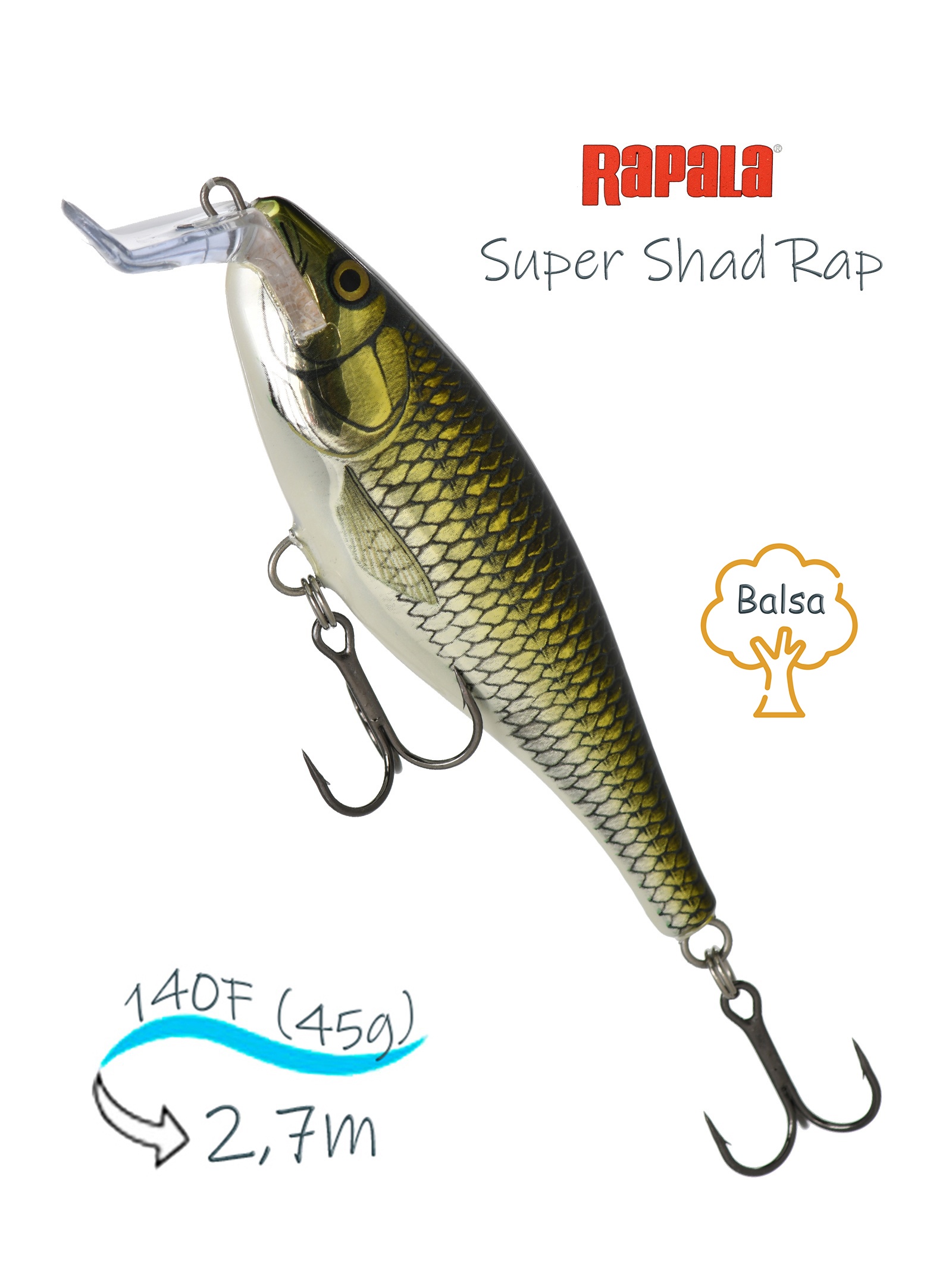 SSR14-GSH Super Shad Rap