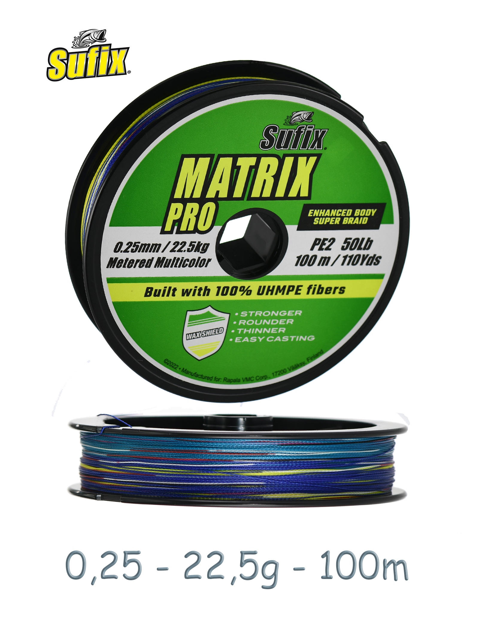 Sufix Matrix Pro 0,25*100 Multi Color *6