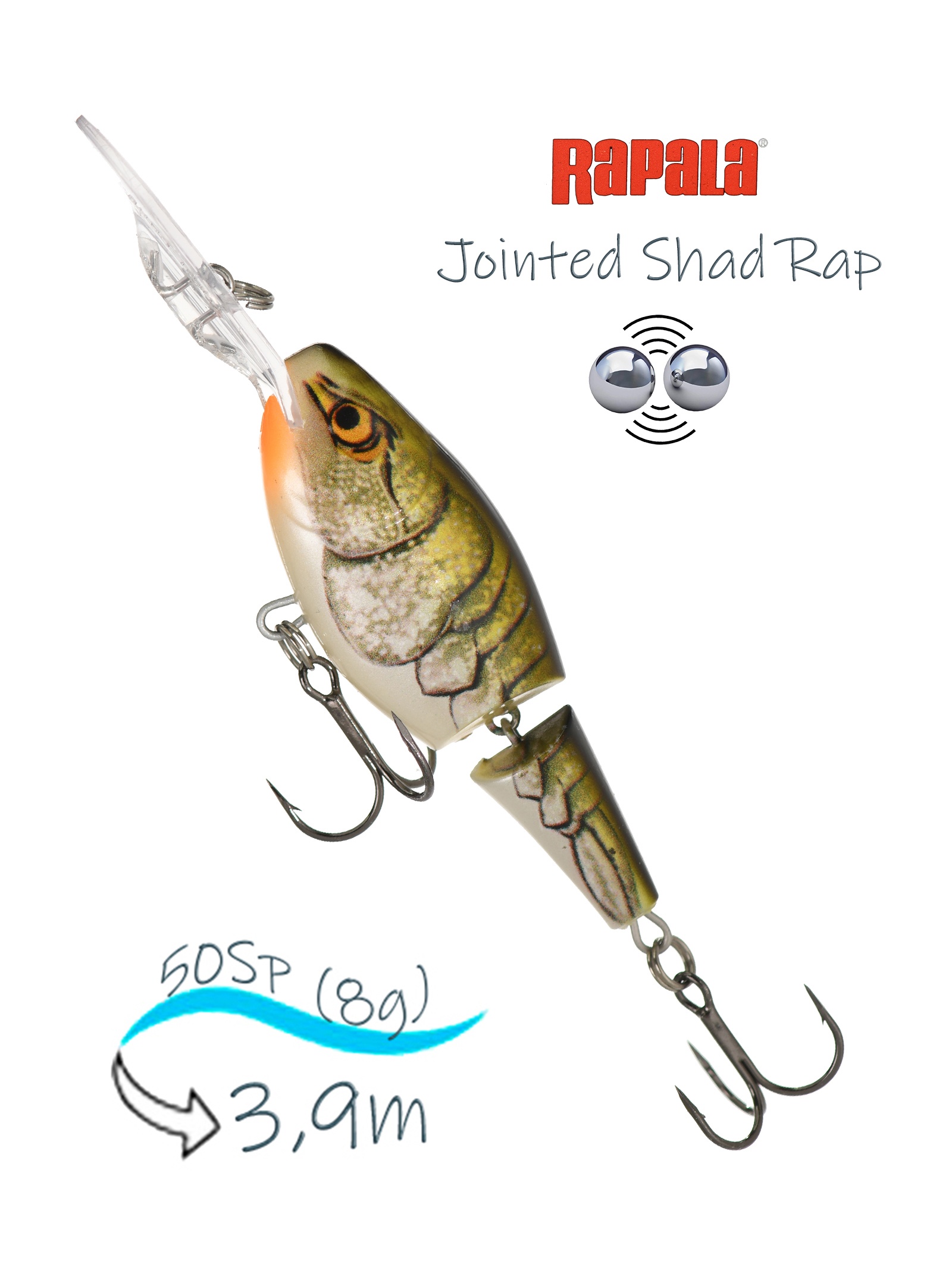 JSR04 CW Jointed Shad Rap - фото