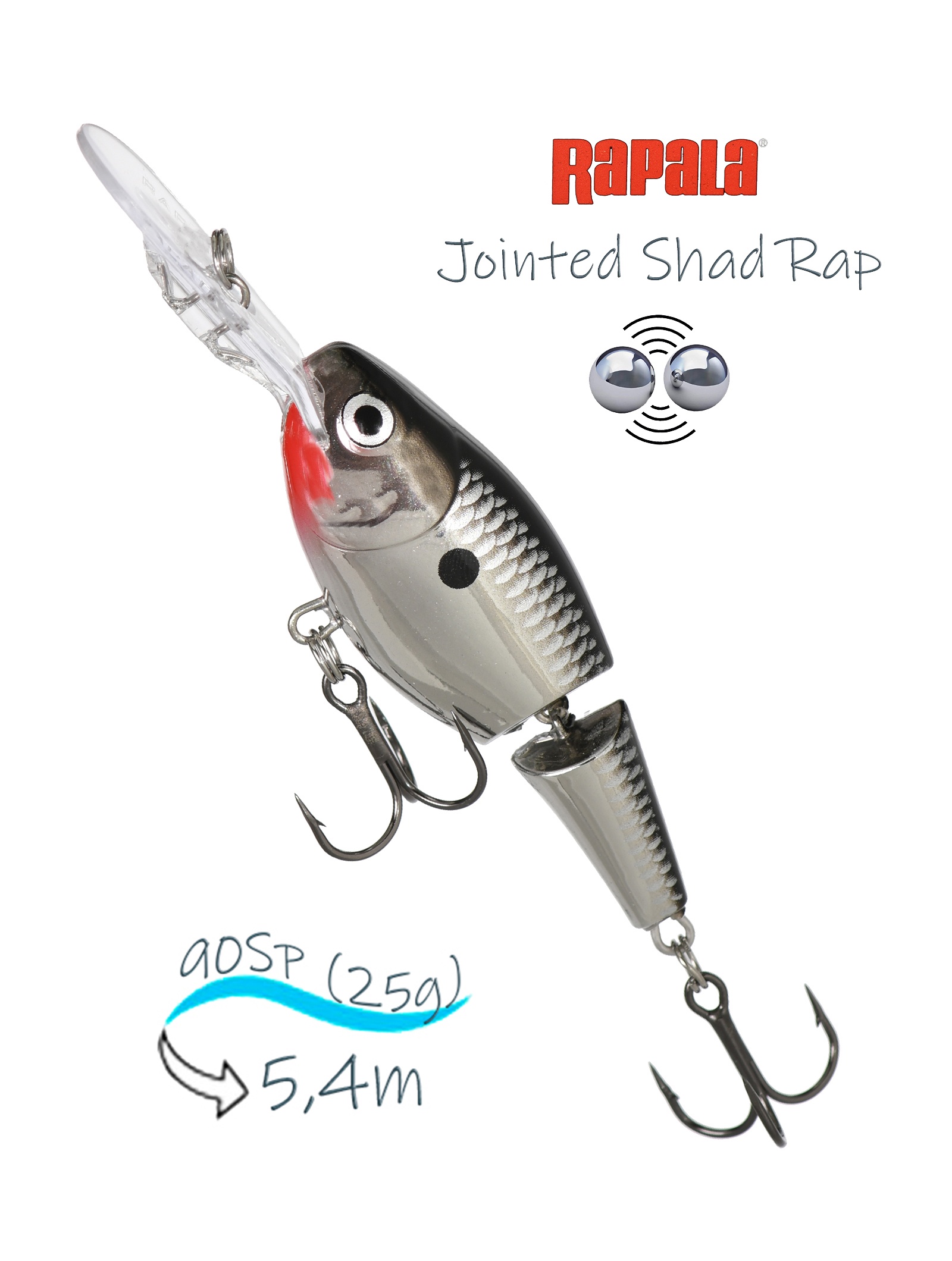 JSR09 CH Jointed Shad Rap