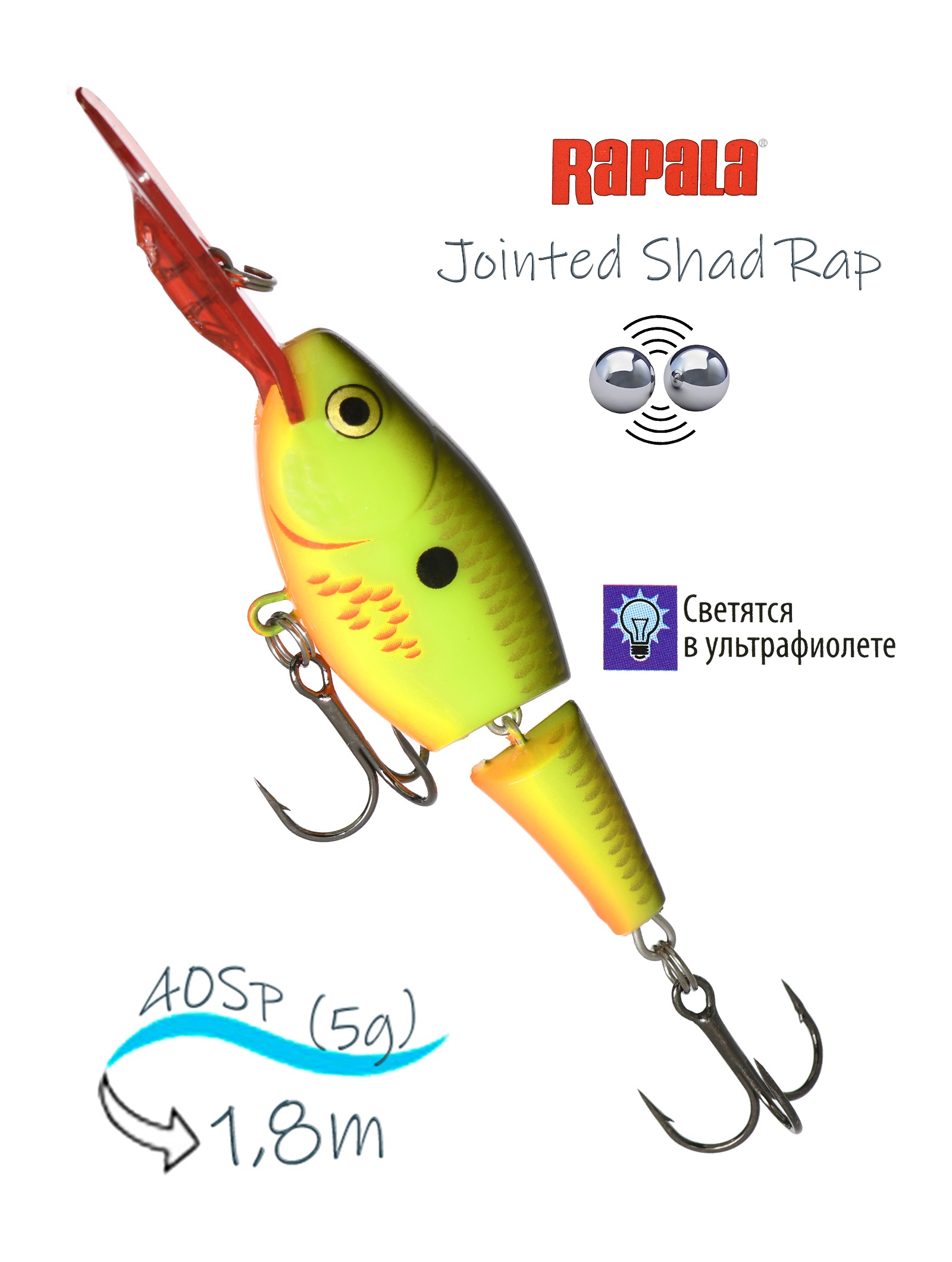 JSR04 BHO Jointed Shad Rap