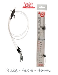 LJF32-030 Поводки флюорокарбон  32кг 30см 4шт. - фото