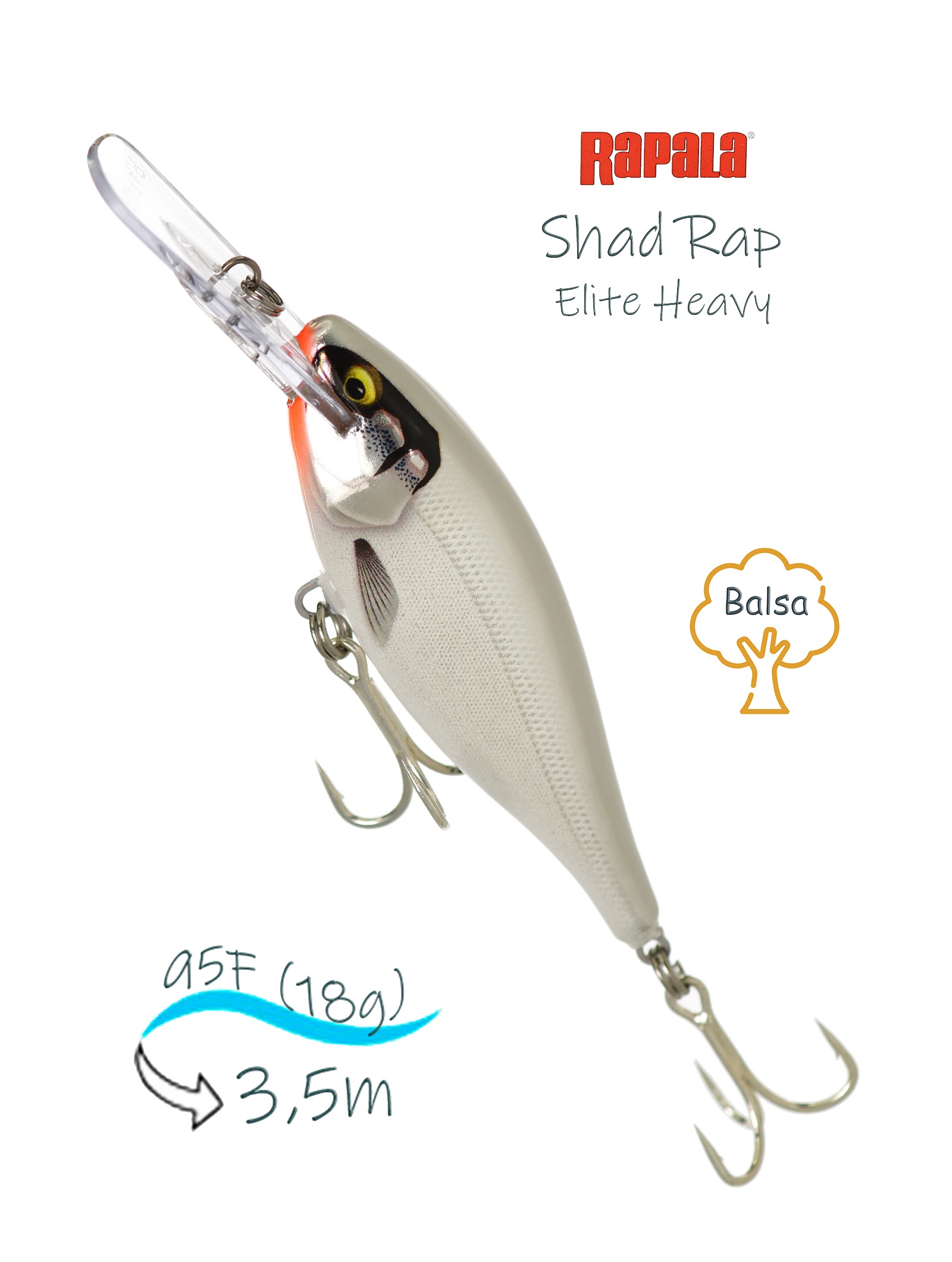 SREH95-GDGGH Shad Rap Elite Heavy