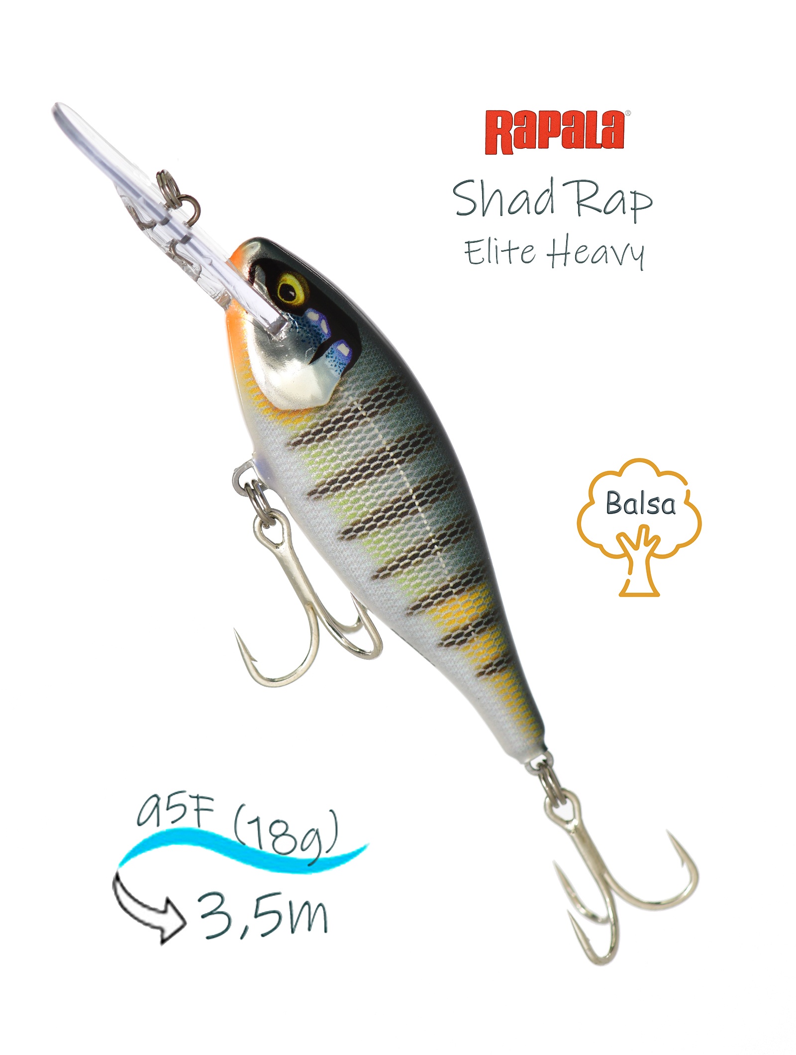 SREH95-GDBG Shad Rap Elite Heavy