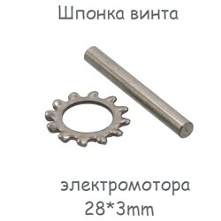 Шпонка винта электромотора - фото