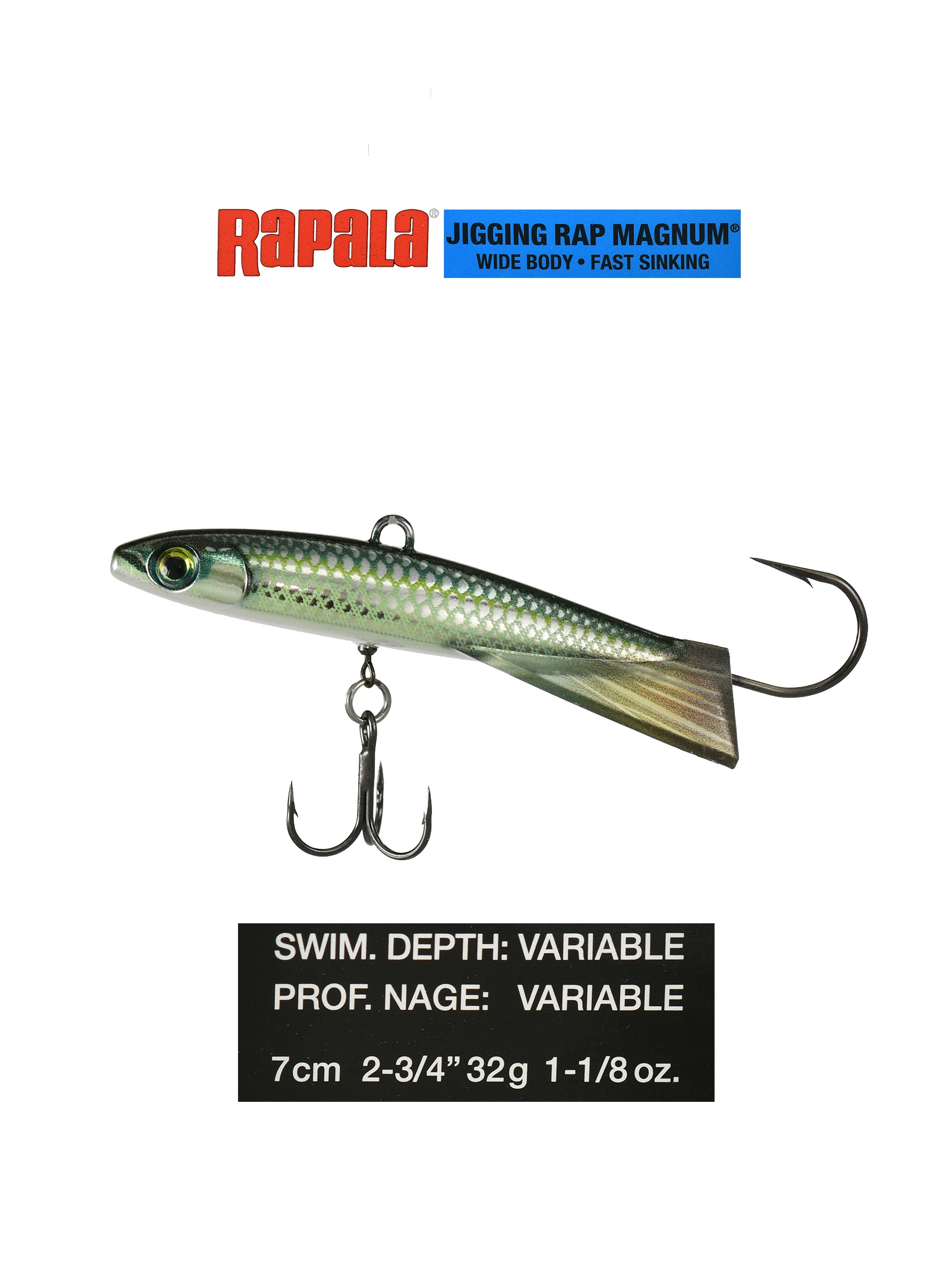 JRM07-BLK Jigging Rap Magnum