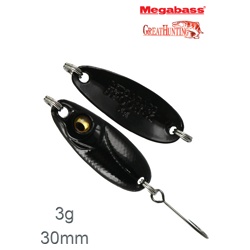Megabass Spoon-X 18 Black 3g - фото