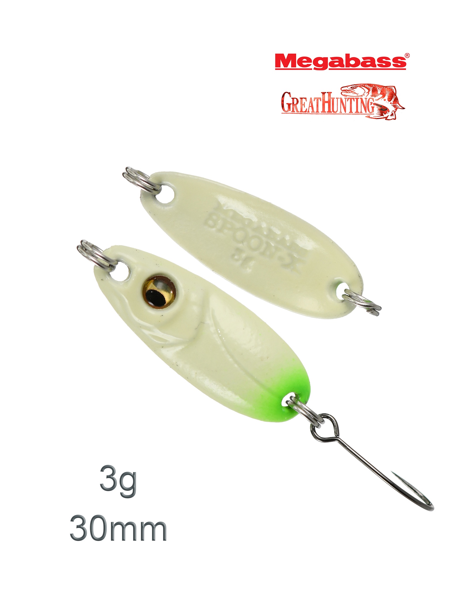 Megabass Spoon-X 24 Glow-Lime Spot 3g