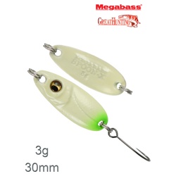 Megabass Spoon-X 24 Glow-Lime Spot 3g - фото