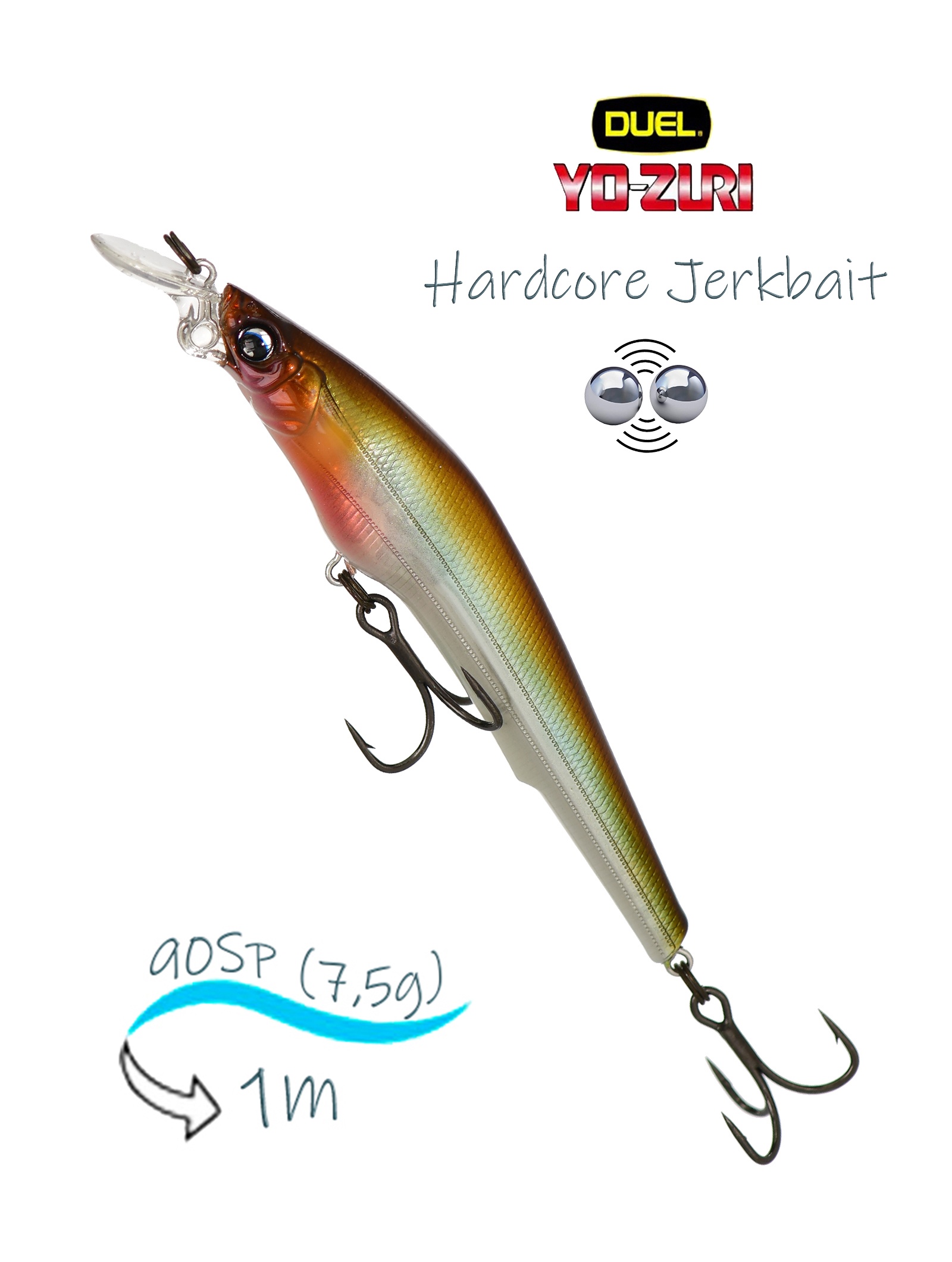 Hardcore F1106-MGSA X Jerkbait 90SP - фото